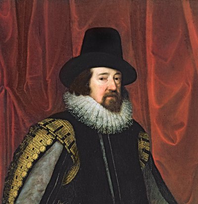 Sir Francis Bacon, Baron Verulam of Verulam, Viscount St. Albans (detail) by Paul van Somer